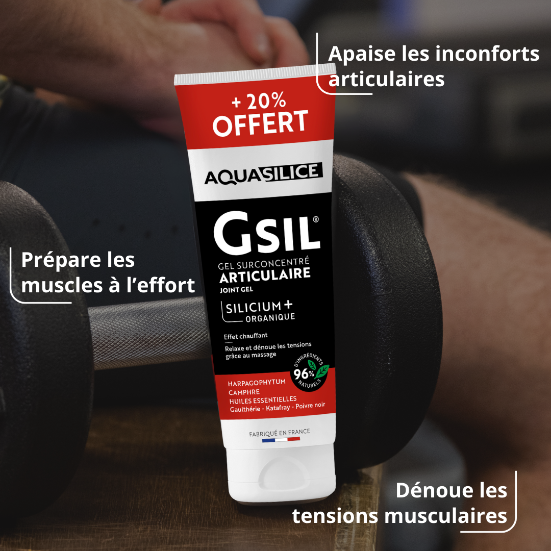 Bienfaits du Gel chauffant articulations & muscles au maxi format (240ml) GSIL