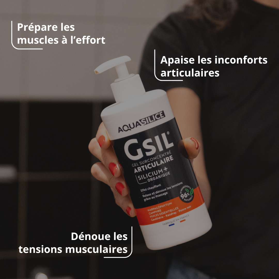 Bienfaits du Gel chauffant articulations & muscles format pro (500ml) GSIL
