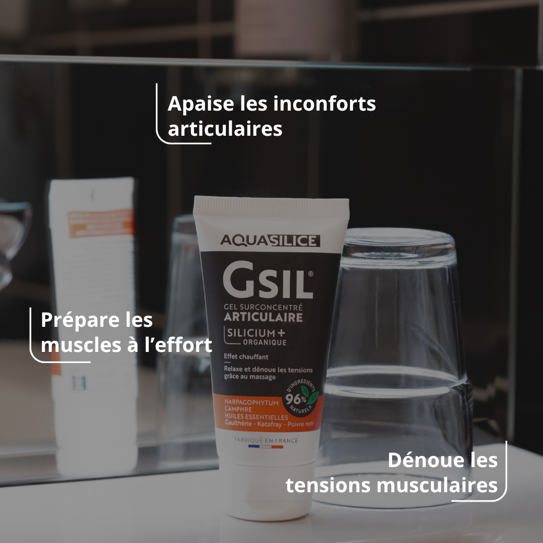 Bienfaits du Gel chauffant articulations & muscles format mini (50ml) GSIL