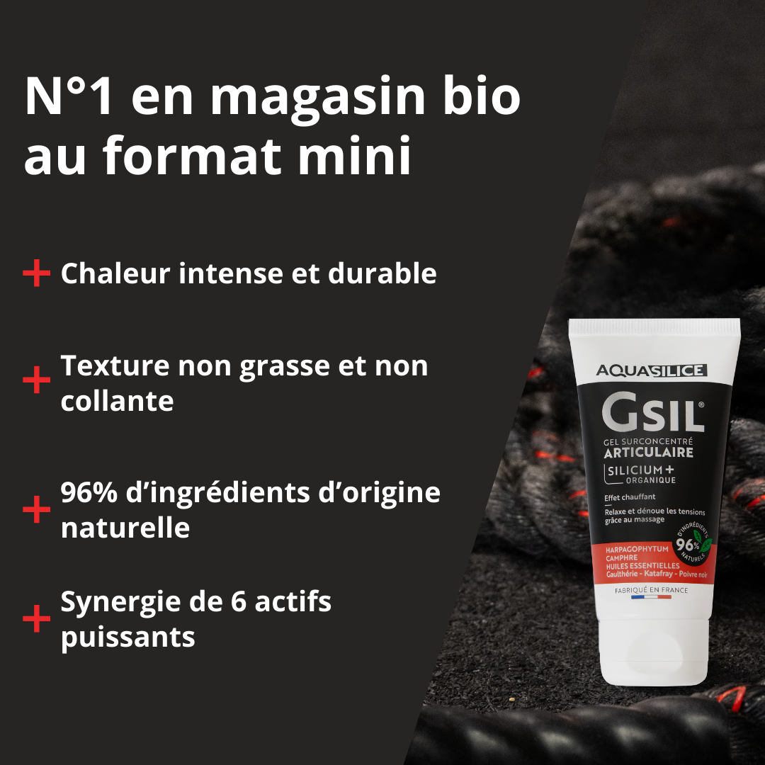 Engagements du Gel chauffant articulations & muscles format mini (50ml) GSIL
