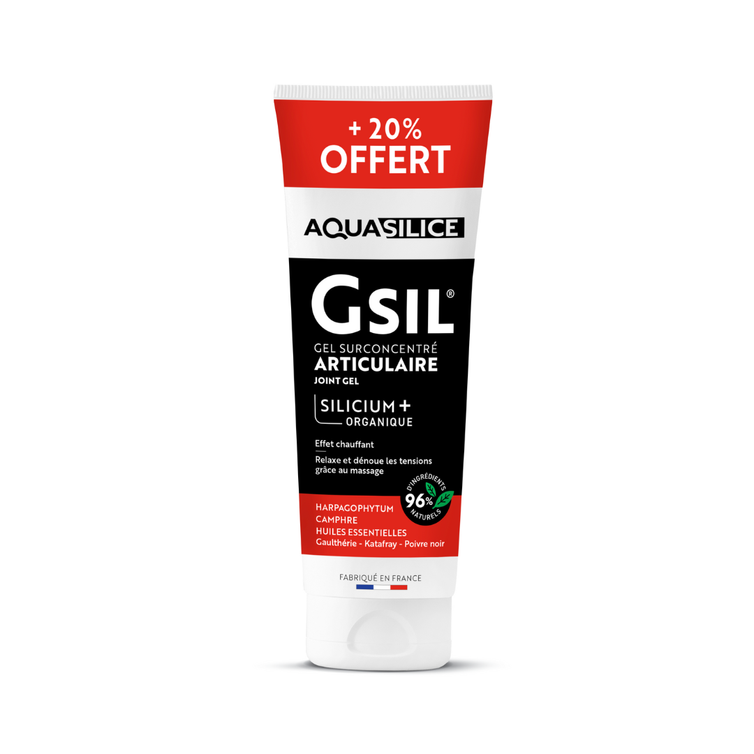 Gel chauffant articulations & muscles au maxi format (240ml) GSIL relaxe et dénoue les tensions