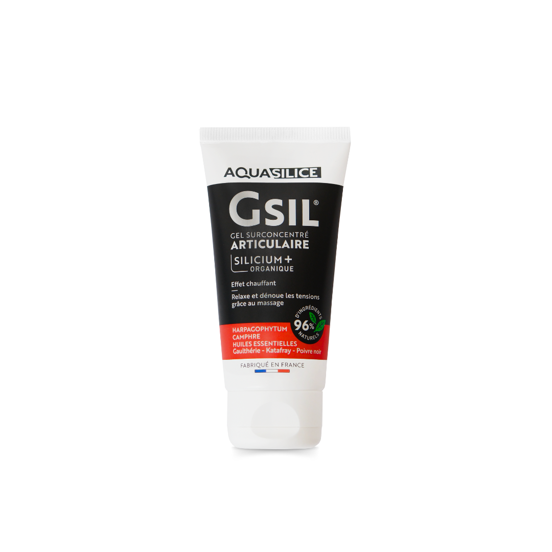 Gel chauffant articulations & muscles format mini (50ml) GSIL relaxe et dénoue les tensions grâce au massage