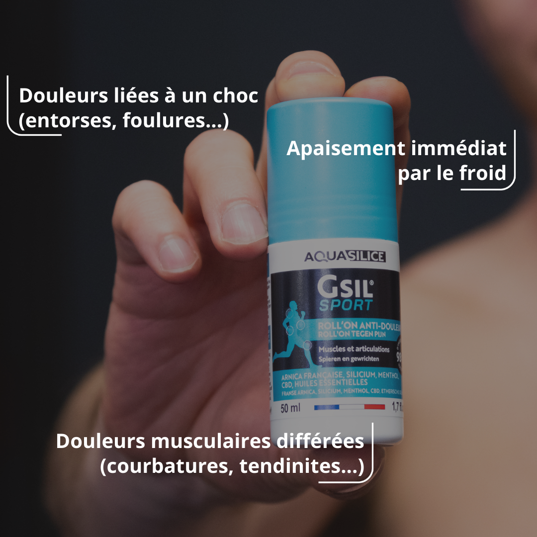 Bienfaits du Roll on GSIL effet froid récupération sportive