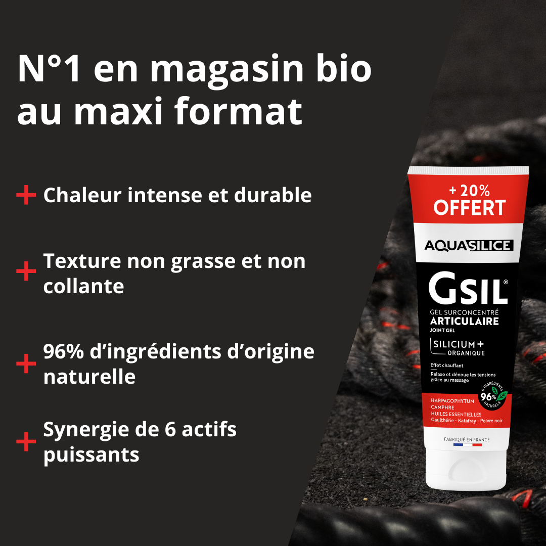 Engagements du Gel chauffant articulations & muscles au maxi format (240ml) GSIL