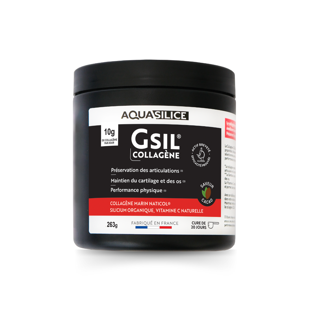 Collagène GSIL saveur cacao préservation des articulations maintien du cartilage et des os performance physique