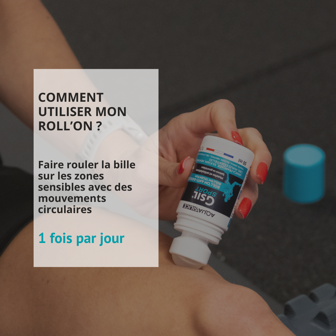 Posologie et cure du Roll on GSIL effet froid récupération sportive